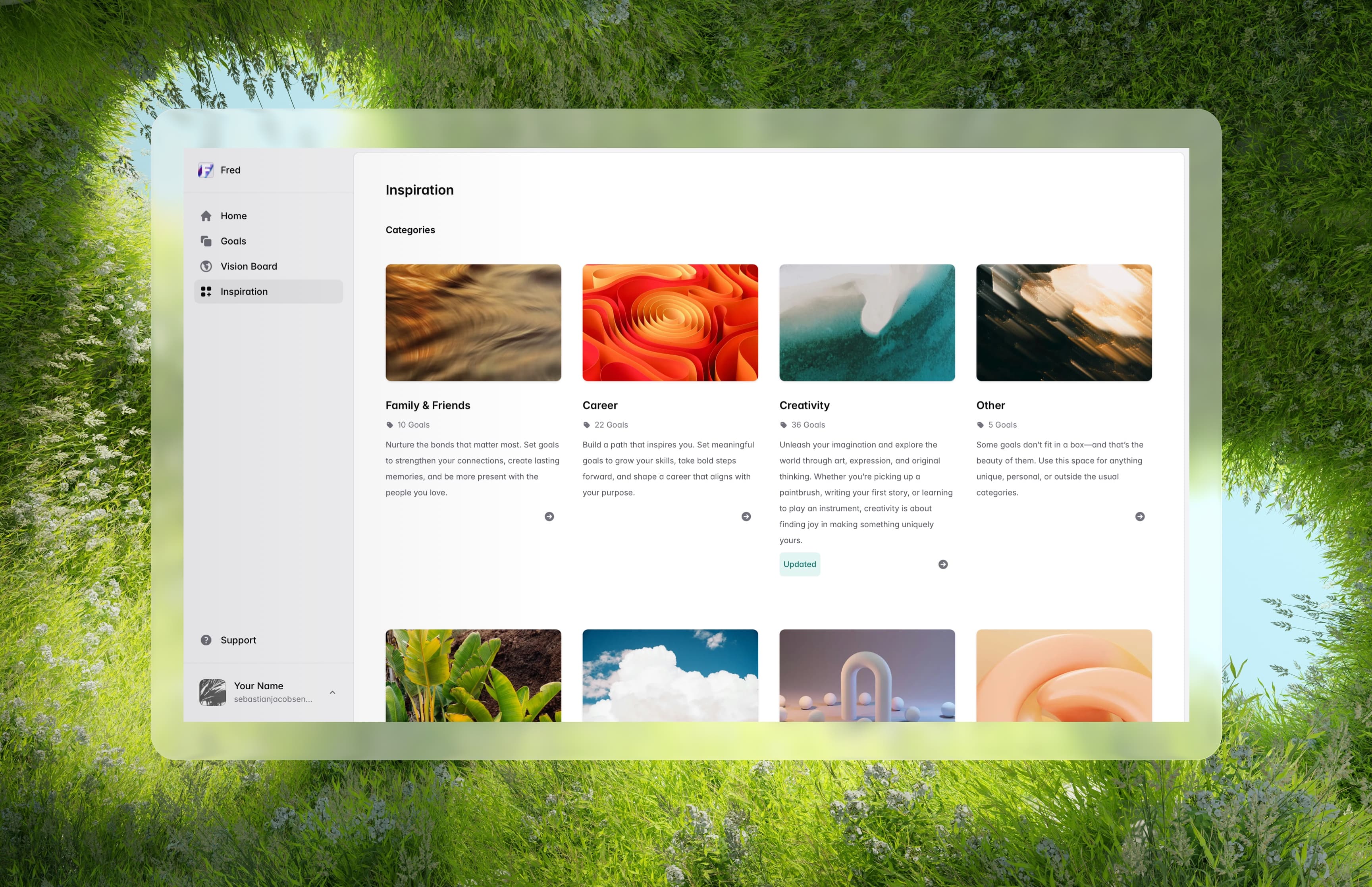 Fred - A project I did for fun. Achieve your goals with actionable steps.